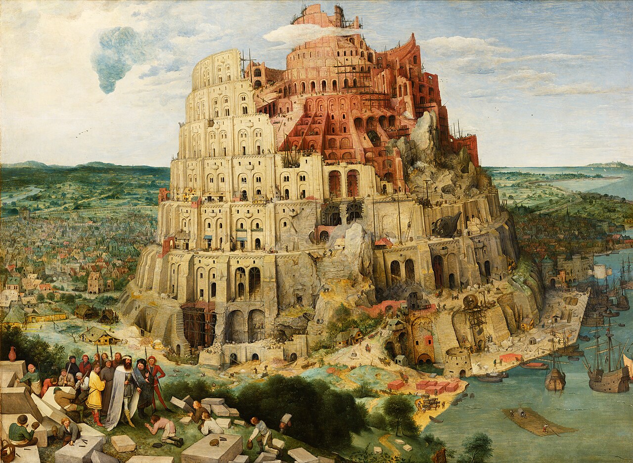 Baabelin torni, Pieter Brueghel vanhempi 1563. Wikimedia Commons.